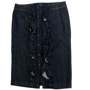SEVEN FOR ALL MANKIND Ruffle Denim Skirt